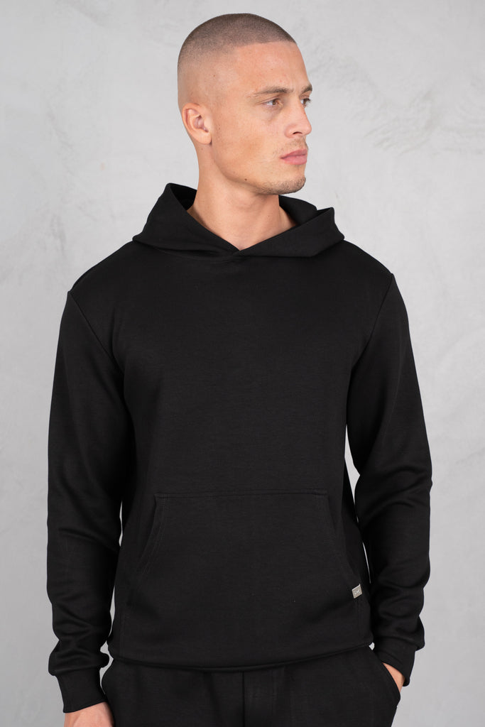 Soft Scuba Regular Fit Hoodie - Black