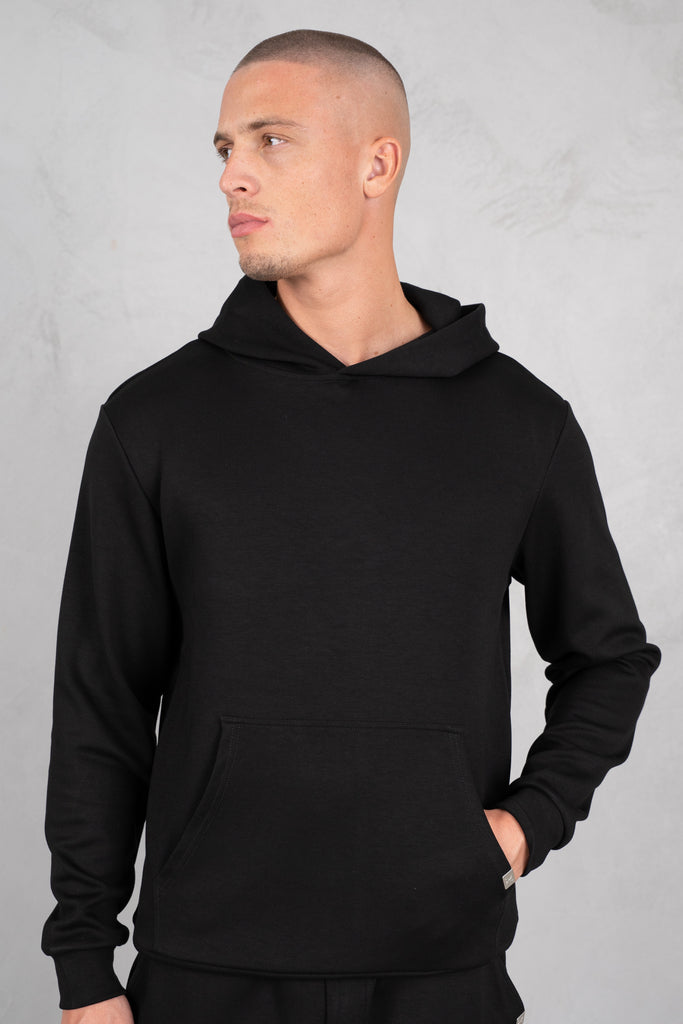 Soft Scuba Regular Fit Hoodie - Black
