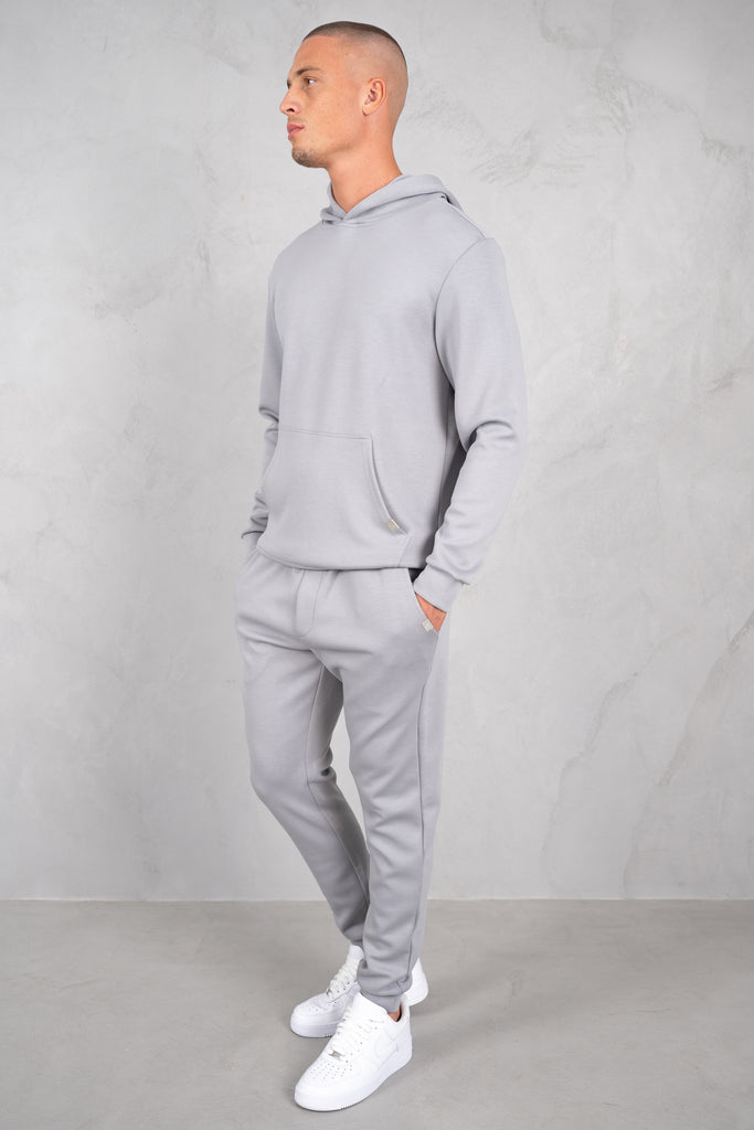 Soft Scuba Regular Fit Hoodie - Grey