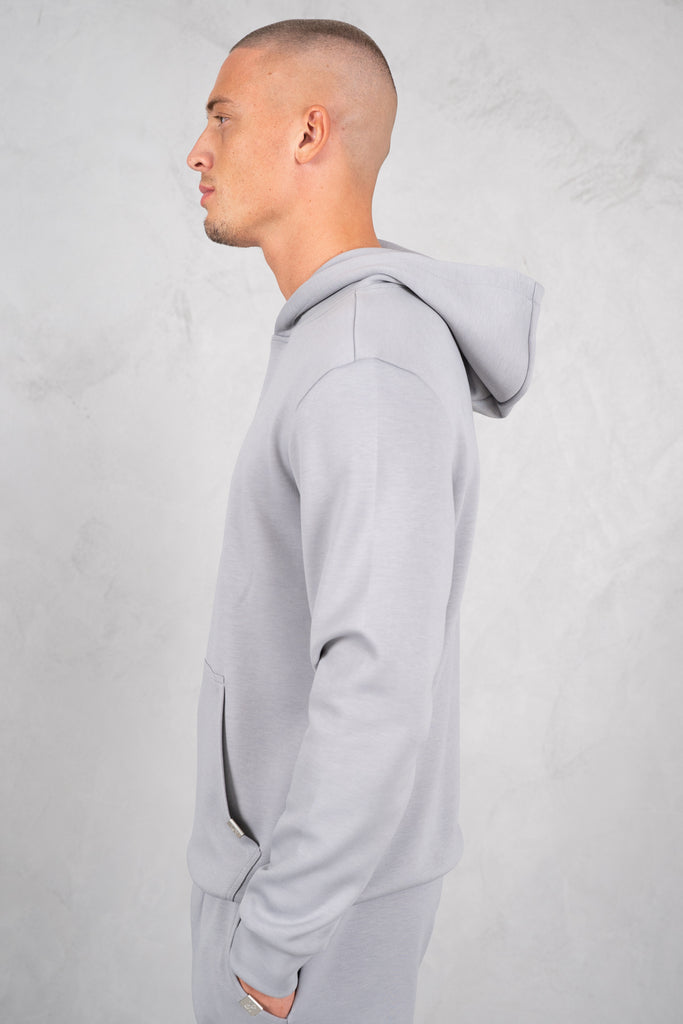 Soft Scuba Regular Fit Hoodie - Grey