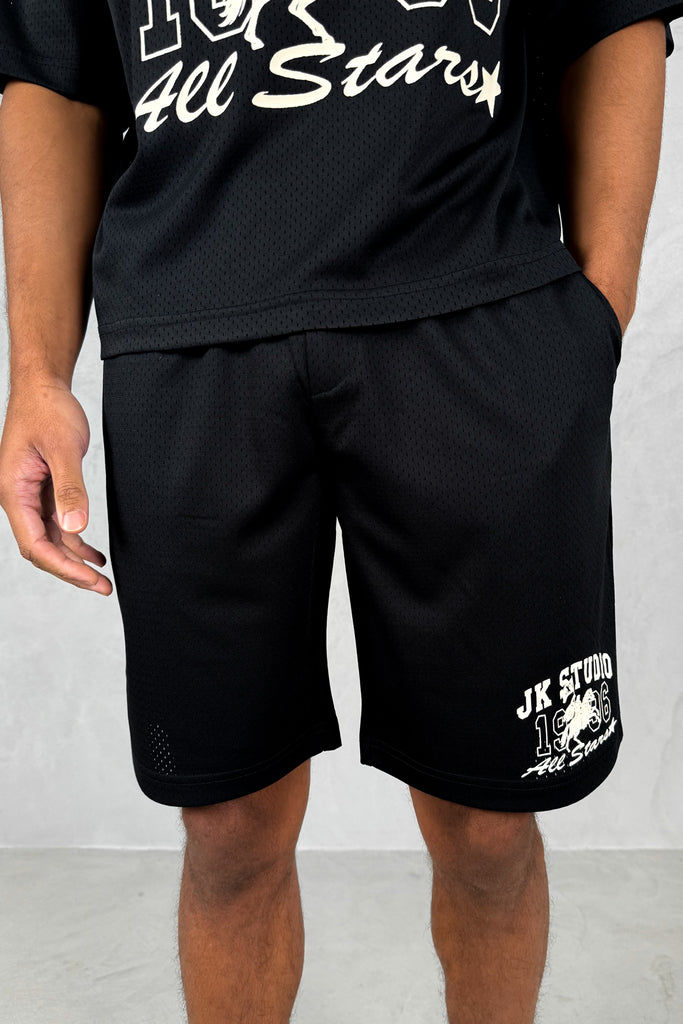 Studio Boxy Mesh T-Shirt - Black