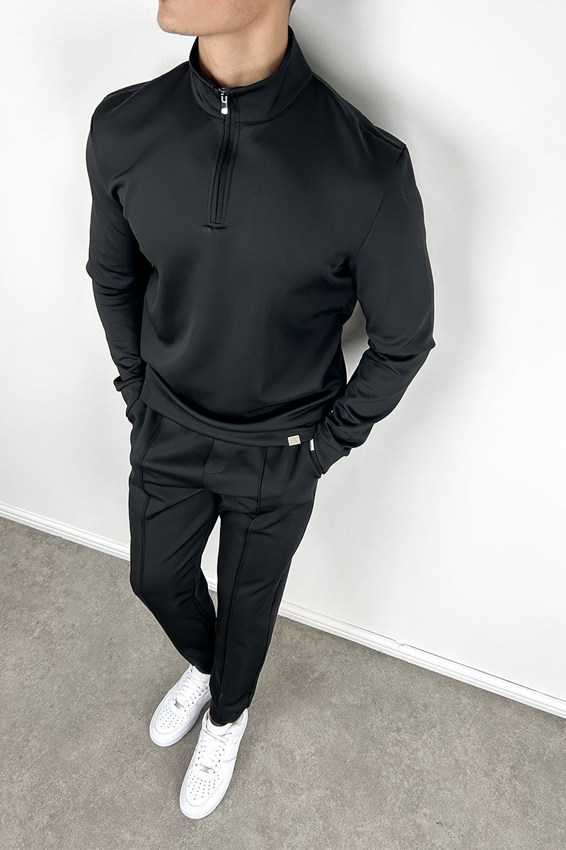 Scuba Quarter Zip Jumper - Black