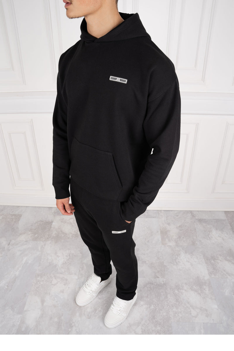 Day To Day Straight TS Leg Hoodie - Black