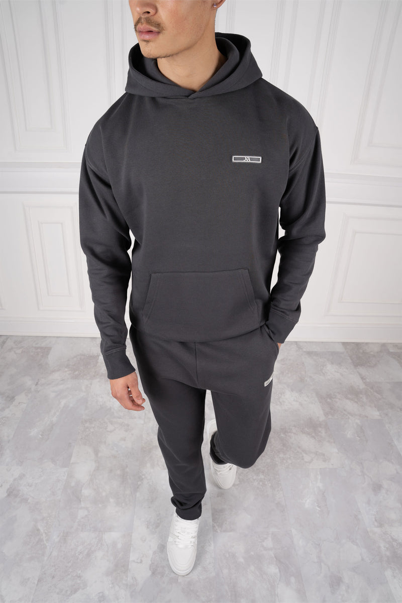 Day To Day Straight Leg TS Hoodie - Charcoal