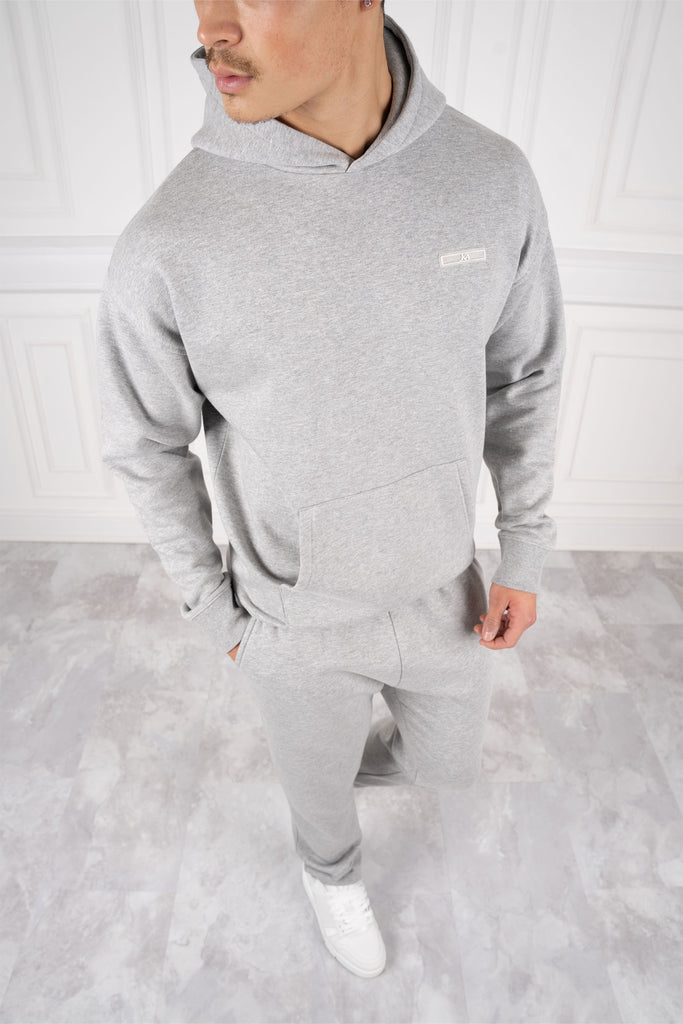 Day To Day Straight Leg TS Hoodie - Grey Marl