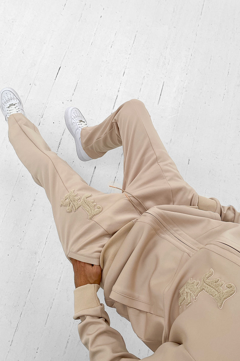 Luxe Poly Full Tracksuit - Stone