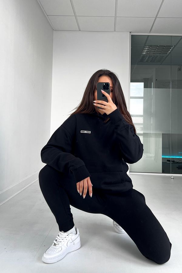 Womens Day To Day Fit Full Tracksuit - Black