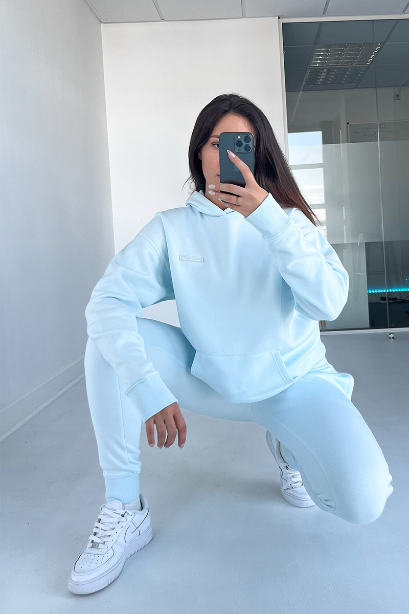 Womens Day To Day Slim Fit Full Tracksuit - Pastel Blue