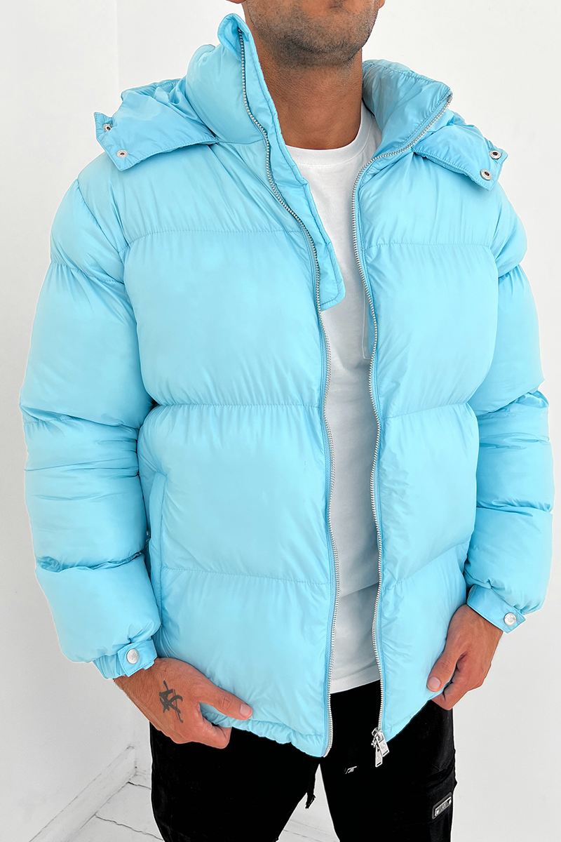Baby blue bubble jacket sales